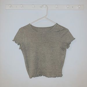 Lettuce edged crop top